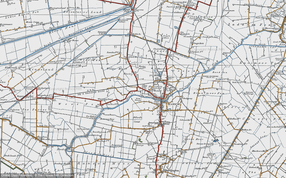 Old Map of Peas Hill, 1922 in 1922