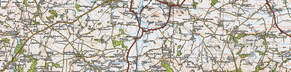 Old map of Peasmarsh in 1919