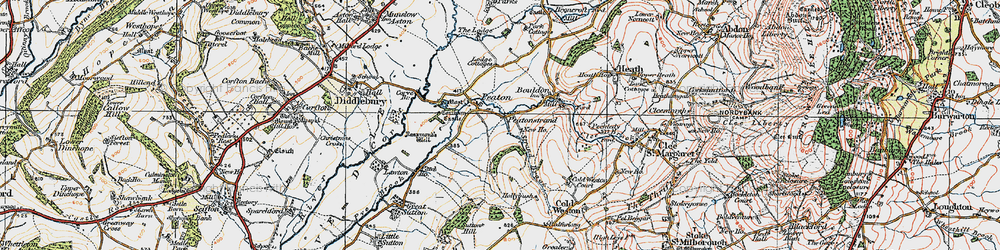 Old map of Cold Weston in 1921