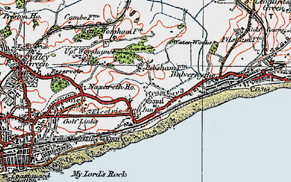 Old map of Pebsham in 1921