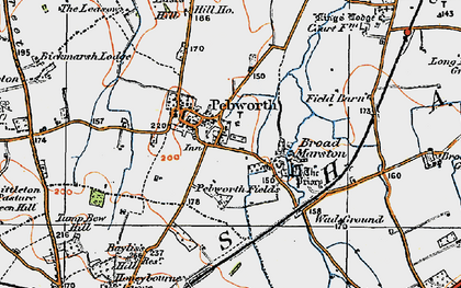 Old map of Pebworth in 1919