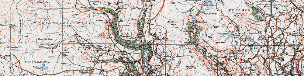 Old map of Pecket Well in 1925