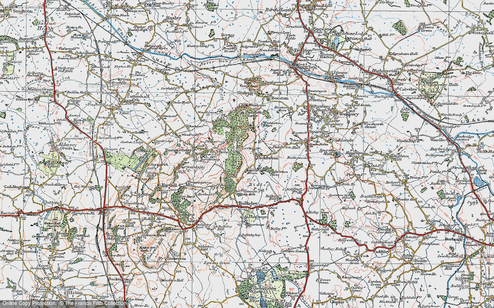 Old Map of Peckforton, 1923 in 1923