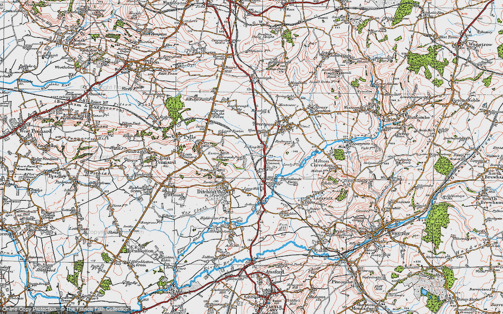 Old Map of Pecking Mill, 1919 in 1919