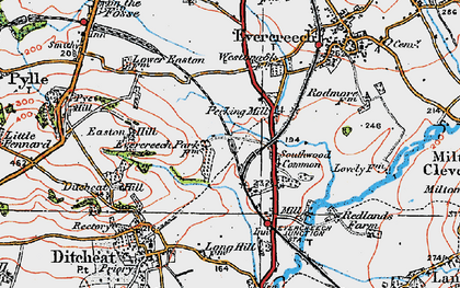 Old map of Pecking Mill in 1919