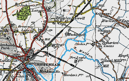 Old map of Peckingell in 1919