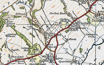 Old map of Pedlar's Rest in 1920