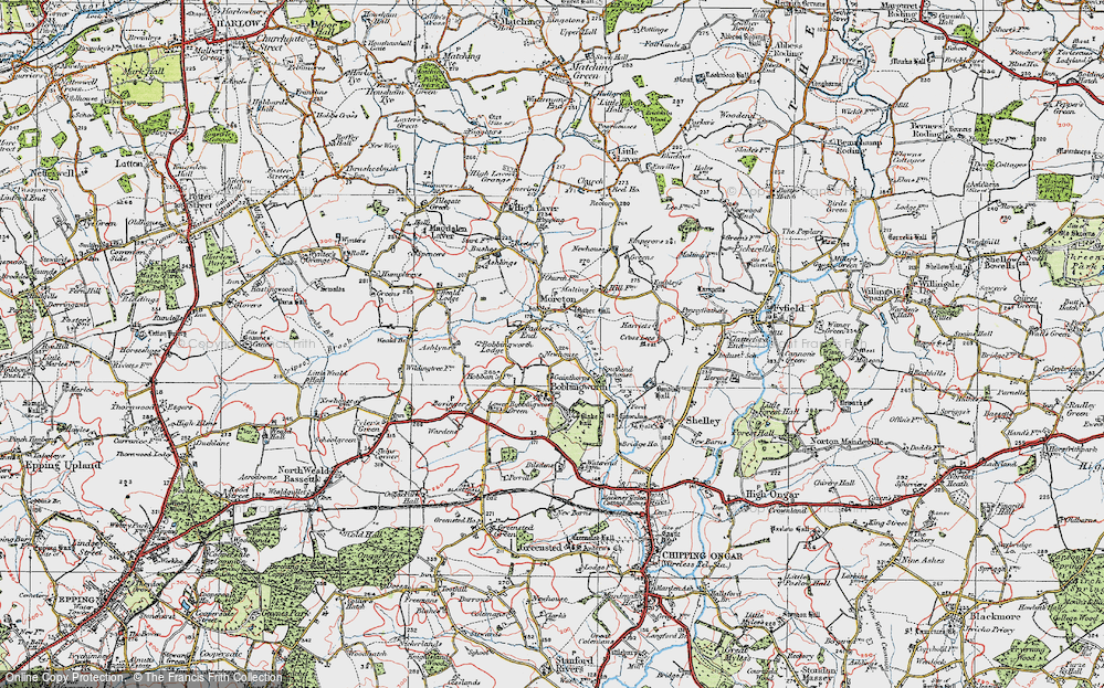 Old Map of Pedlars End, 1919 in 1919