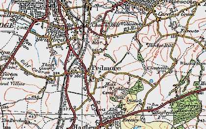 Old map of Pedmore in 1921