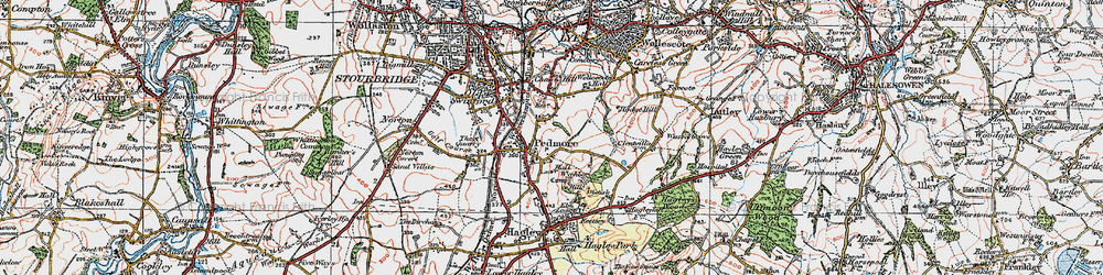 Old map of Pedmore in 1921