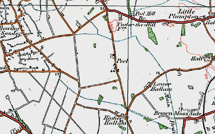 Old map of Peel in 1924