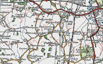 Old map of Peel Hall in 1923