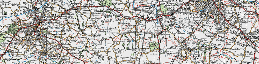 Old map of Peel Hall in 1923
