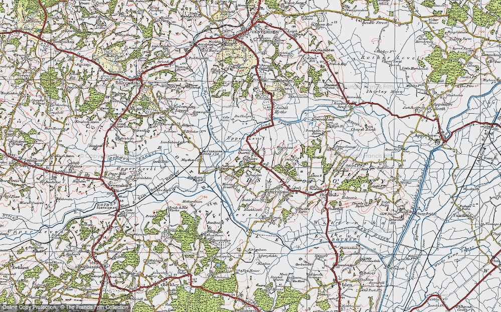 Old Map of Peening Quarter, 1921 in 1921