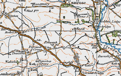 Old map of Pelcomb in 1922