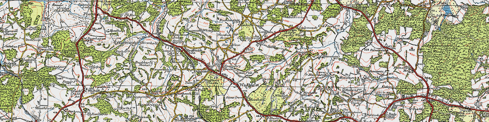 Old map of Pell Green in 1920