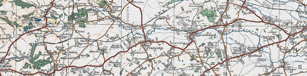 Old map of Pembridge in 1920