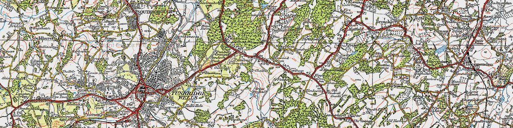 Old map of Pembury in 1920