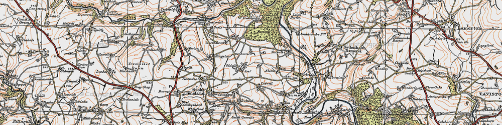 Old map of Lidwell in 1919