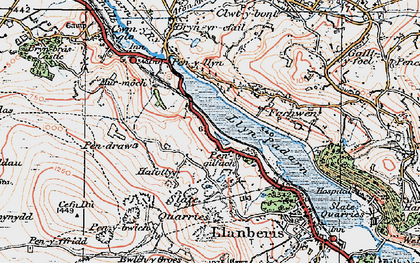 Old map of Pen-gilfach in 1922