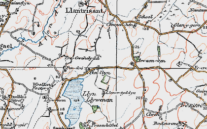 Old map of Chwaen-wen in 1922