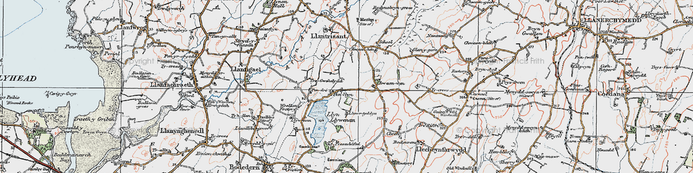 Old map of Chwaen-wen in 1922