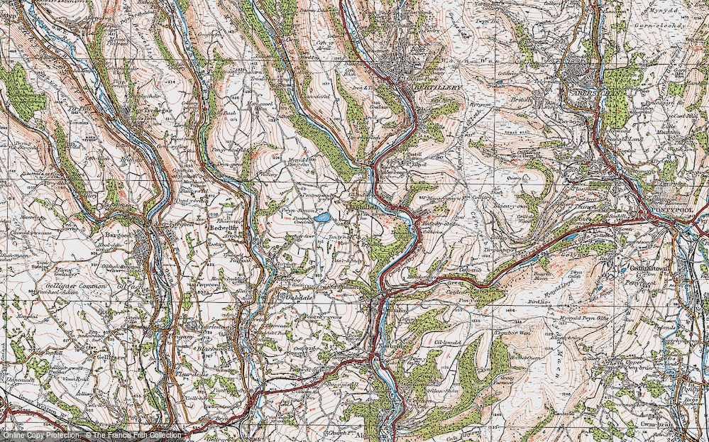 Old Map of Pen-twyn, 1919 in 1919