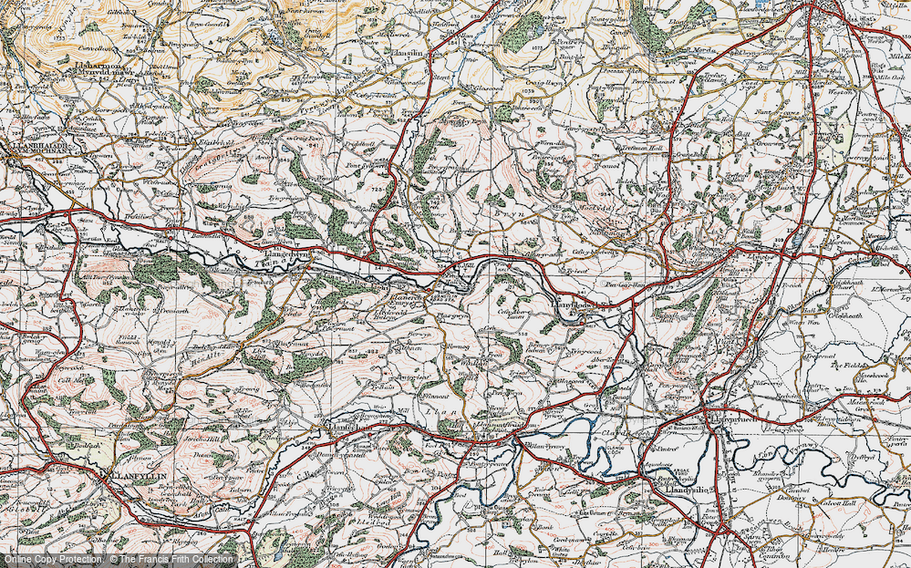 Old Map of Pen-y-bont Llanerch Emrys, 1921 in 1921