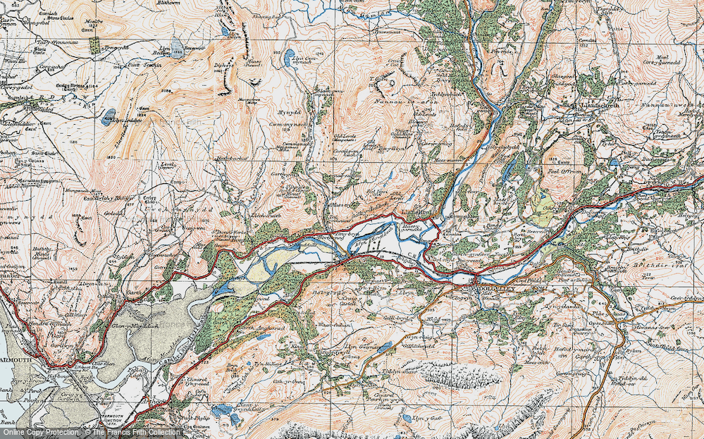 Old Map of Pen-y-bryn, 1921 in 1921