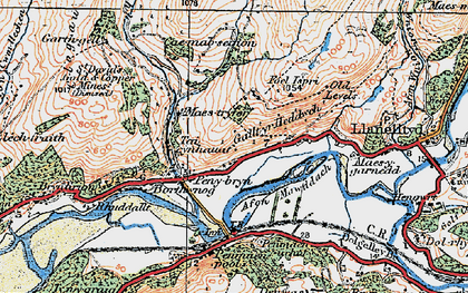 Old map of Pen-y-bryn in 1921
