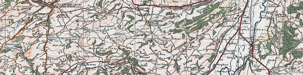 Old map of Ashton in 1921