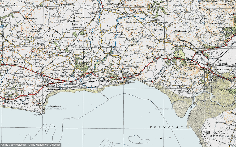 Old Map of Pen-y-bryn, 1922 in 1922