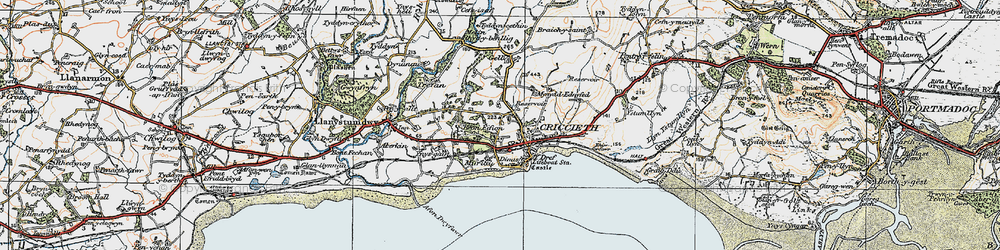 Old map of Pen-y-bryn in 1922