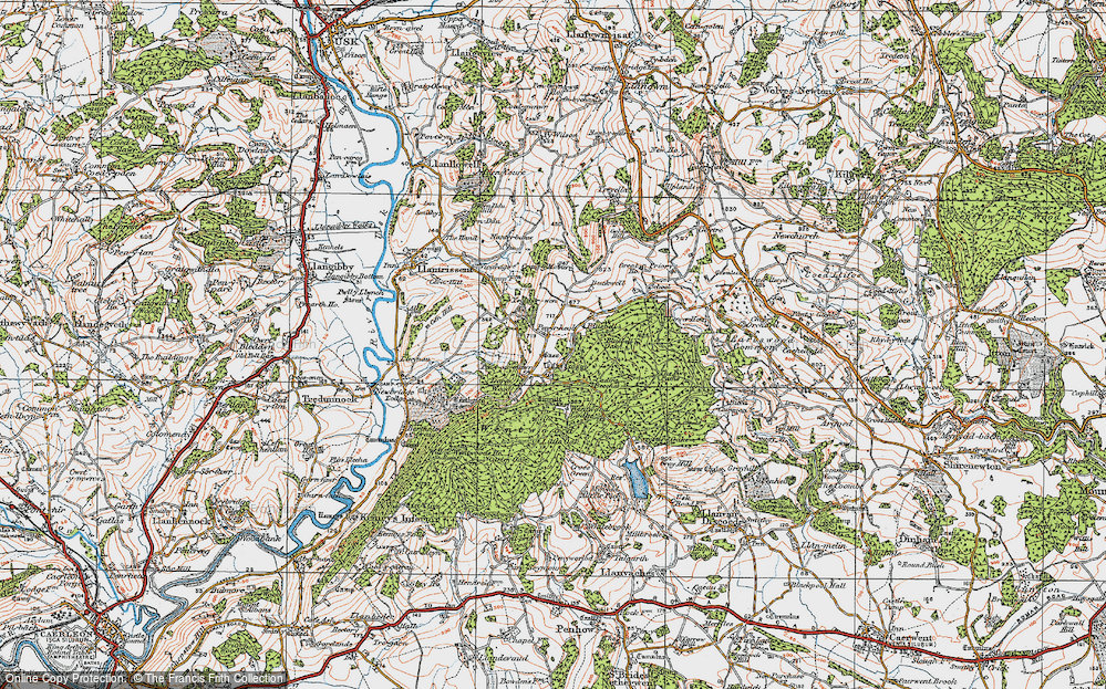 Old Map of Pen-y-cae-mawr, 1919 in 1919