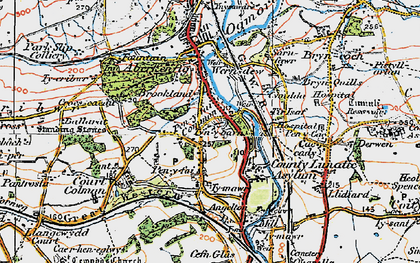 Old map of Pen-y-fai in 1922