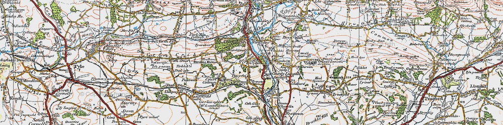 Old map of Pen-y-fai in 1922