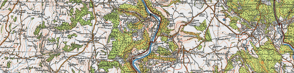 Old map of Bigsweir Br in 1919