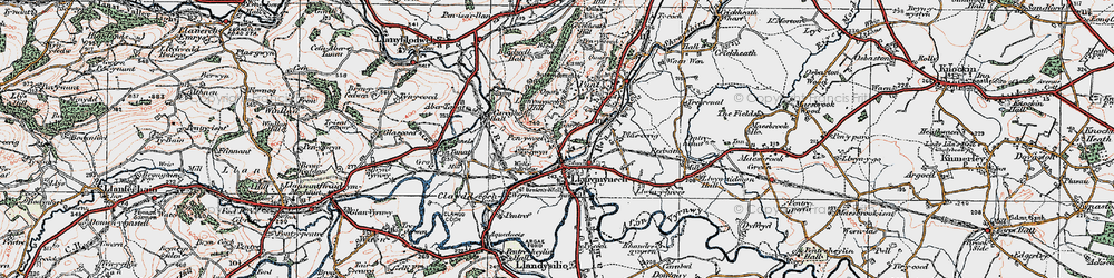 Old map of Pen y Foel in 1921
