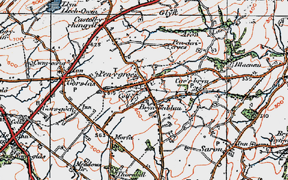 Old map of Pen-y-groes in 1923