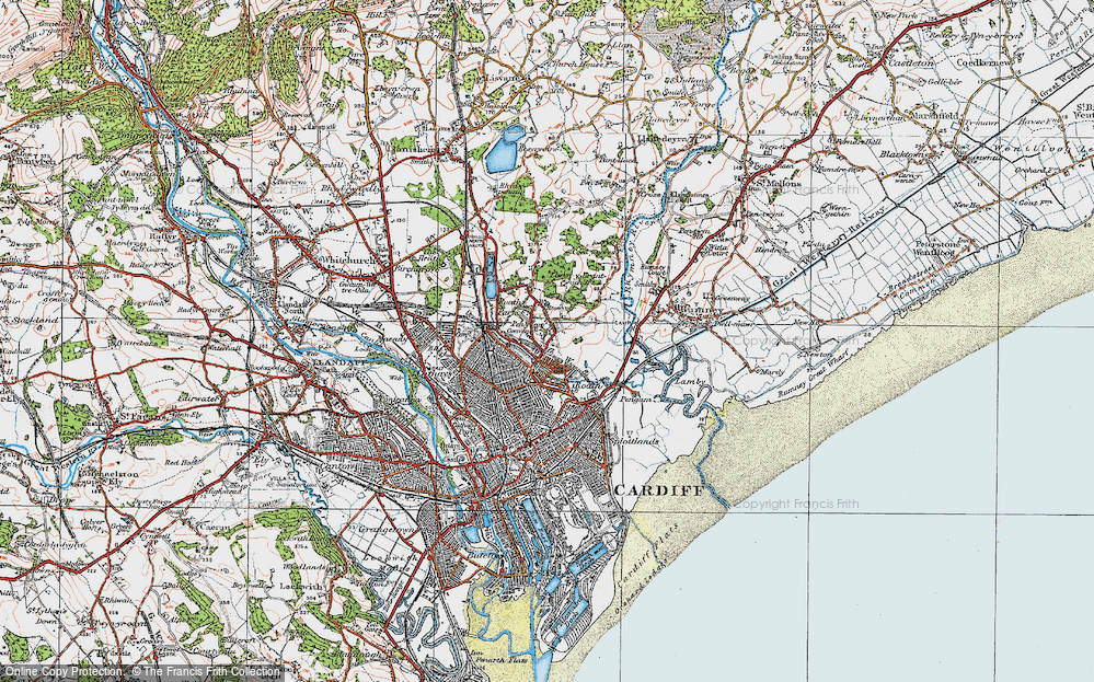 Old Map of Pen-y-lan, 1919 in 1919