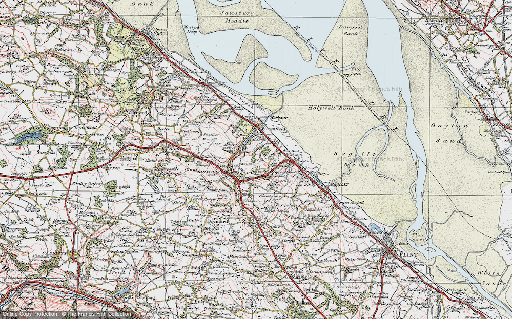 Old Map of Pen-y-maes, 1924 in 1924