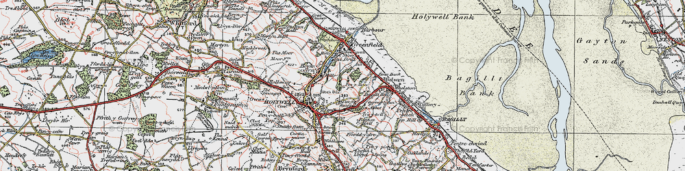 Old map of Pen-y-maes in 1924