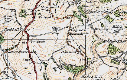 Old map of Pen-y-wern in 1920