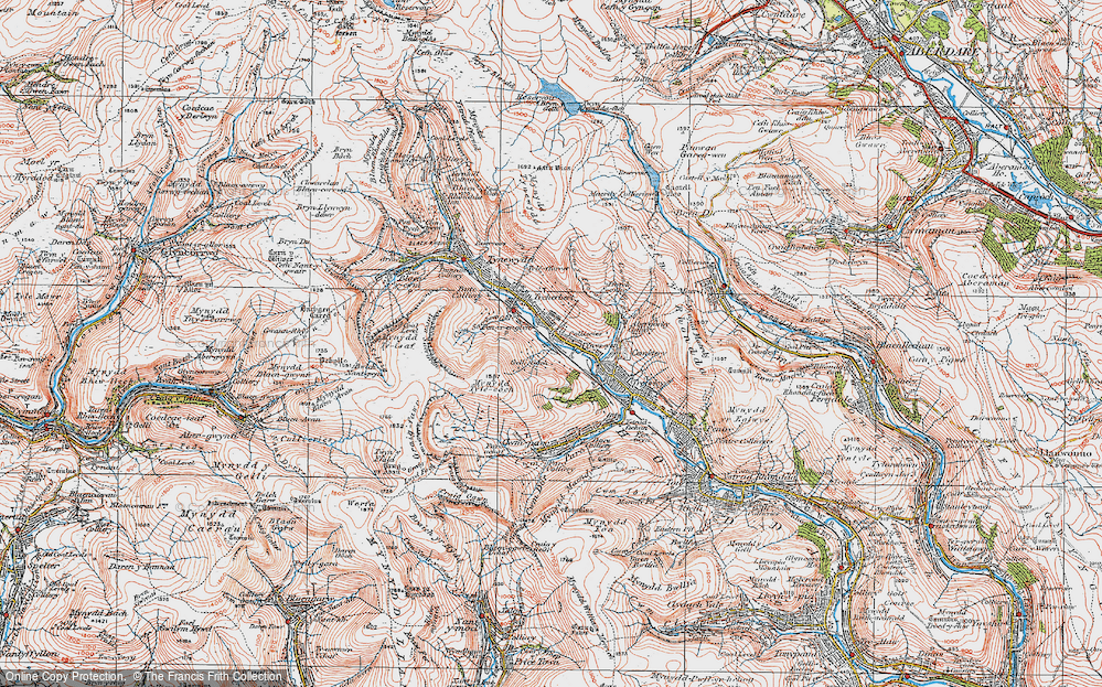 Old Map of Pen-yr-englyn, 1923 in 1923