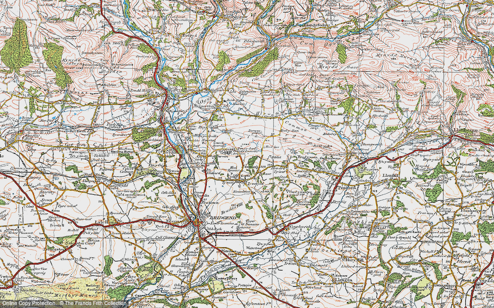 Old Map of Pen-yr-heol, 1922 in 1922
