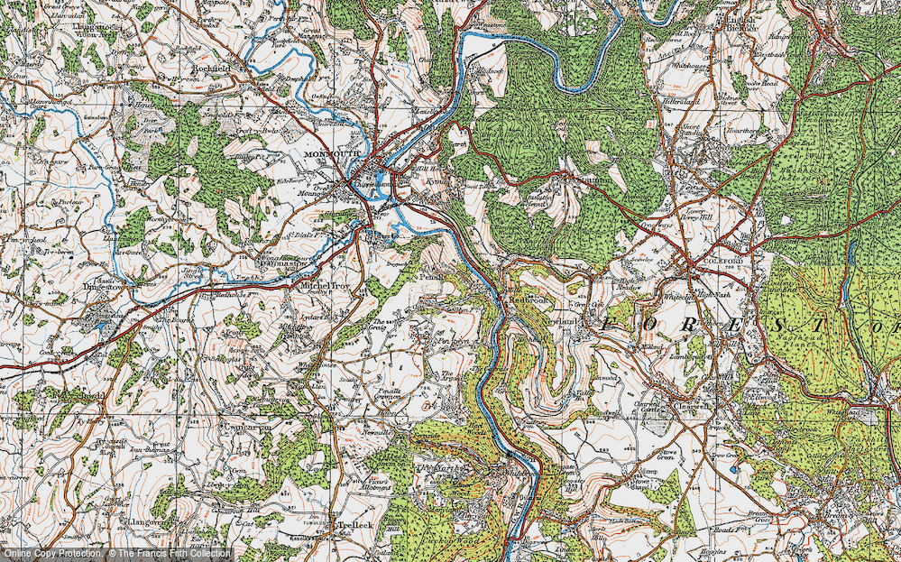 Old Map of Penallt, 1919 in 1919