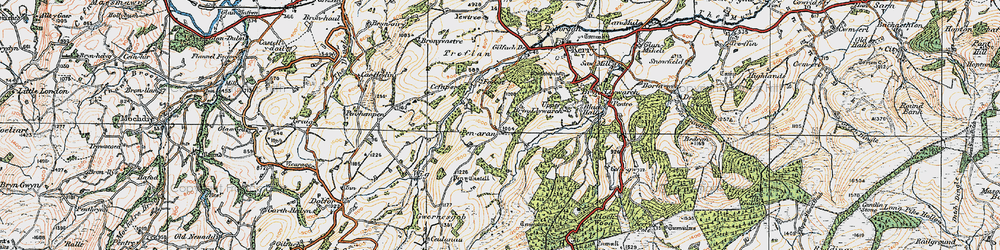 Old map of Penarron in 1920
