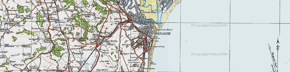 Old map of Penarth in 1919