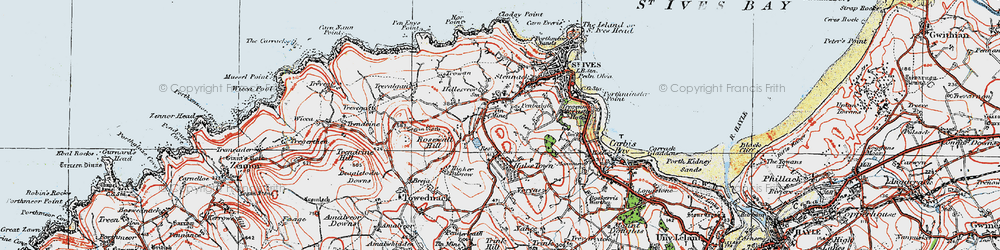 Old map of Penbeagle in 1919