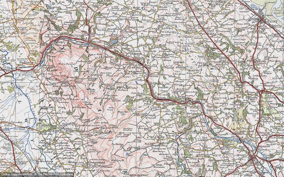 Old Map of Penbedw, 1924 in 1924